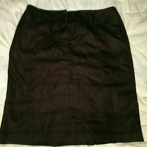 Brown pencil skirt